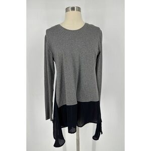 Harari Colorblock Long Sleeve High Low Top